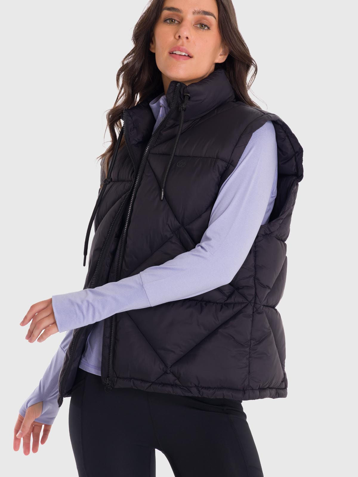 Chaleco Para Mujer Quilted Negro Bsoul
