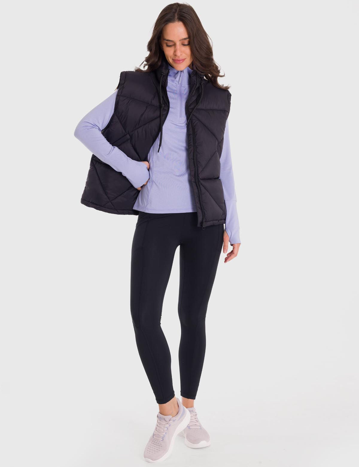 Chaleco Para Mujer Quilted Negro Bsoul