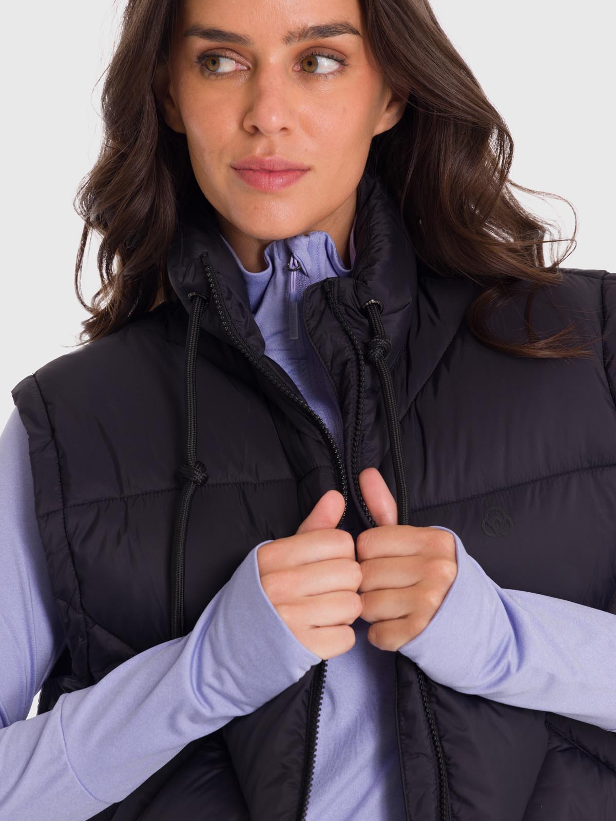 Chaleco Para Mujer Quilted Negro Bsoul