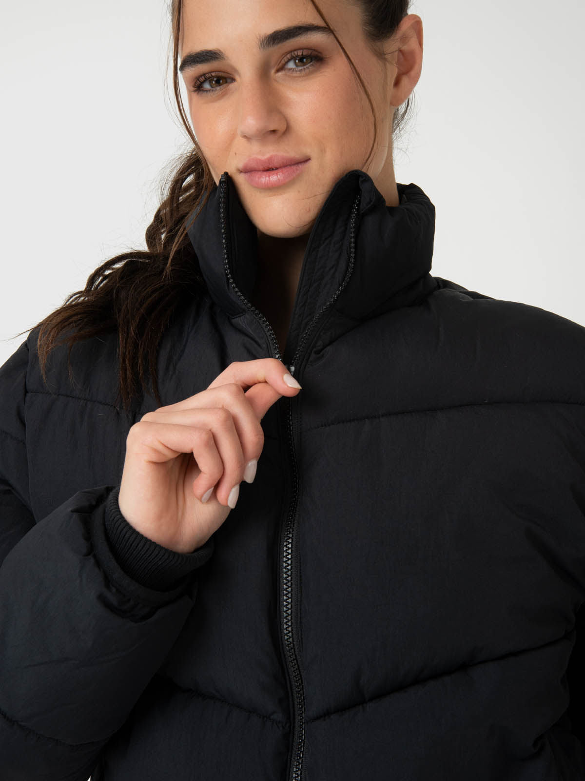 Casaca Para Mujer Puffa Negro Bsoul