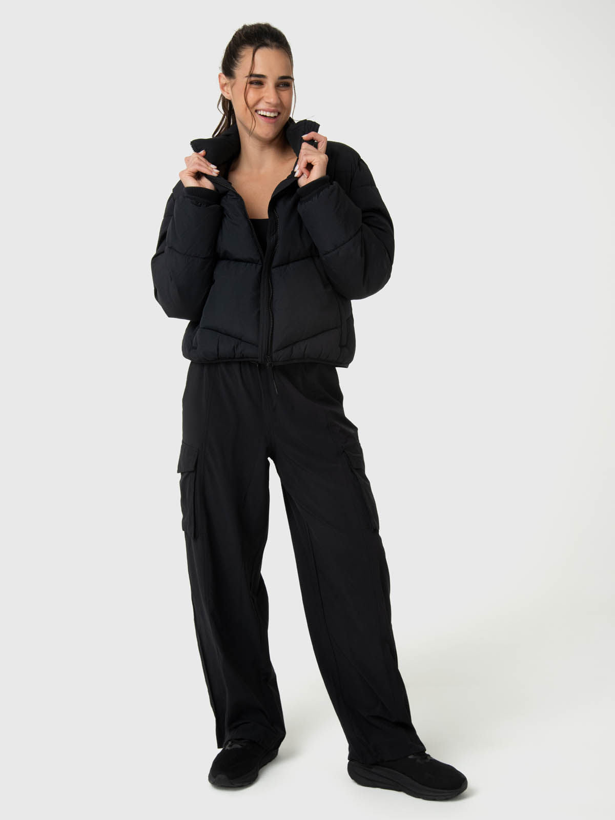 Casaca Para Mujer Puffa Negro Bsoul