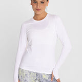 Polo Manga Larga Para Mujer First Layer Blanco Bsoul