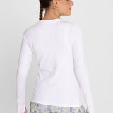 Polo Manga Larga Para Mujer First Layer Blanco Bsoul