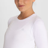 Polo Manga Larga Para Mujer First Layer Blanco Bsoul