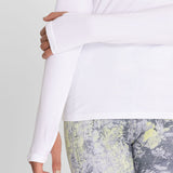 Polo Manga Larga Para Mujer First Layer Blanco Bsoul