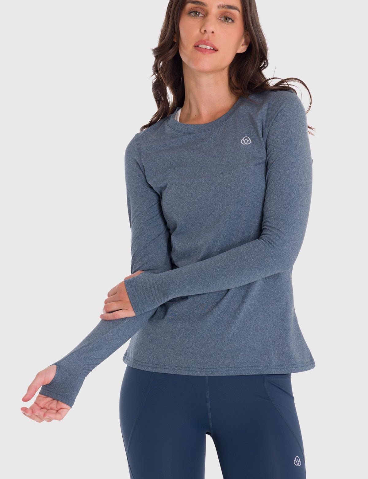 Polo Manga Larga Para Mujer First Layer Azul Bsoul