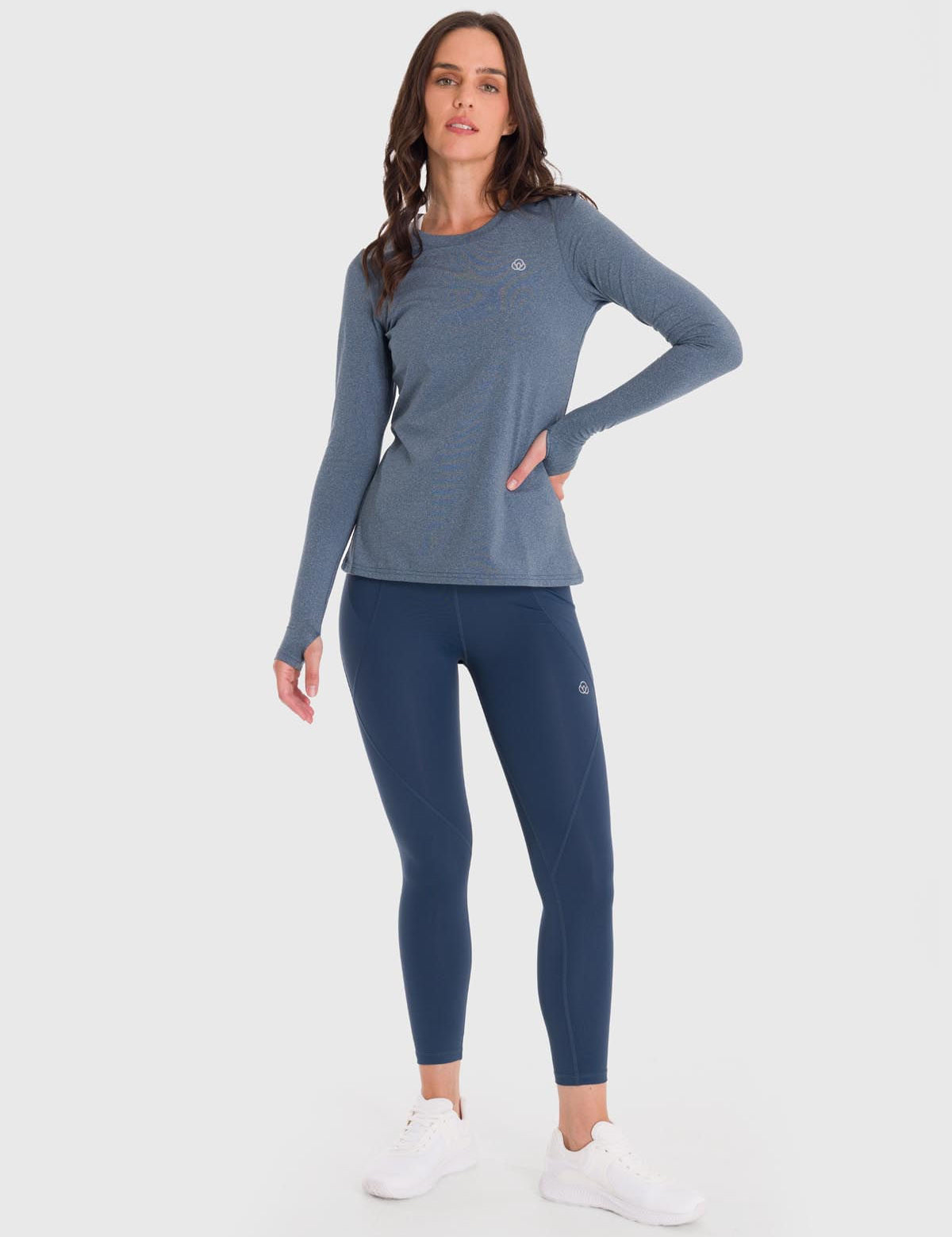 Polo Manga Larga Para Mujer First Layer Azul Bsoul