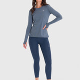 Polo Manga Larga Para Mujer First Layer Azul Bsoul