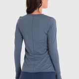 Polo Manga Larga Para Mujer First Layer Azul Bsoul