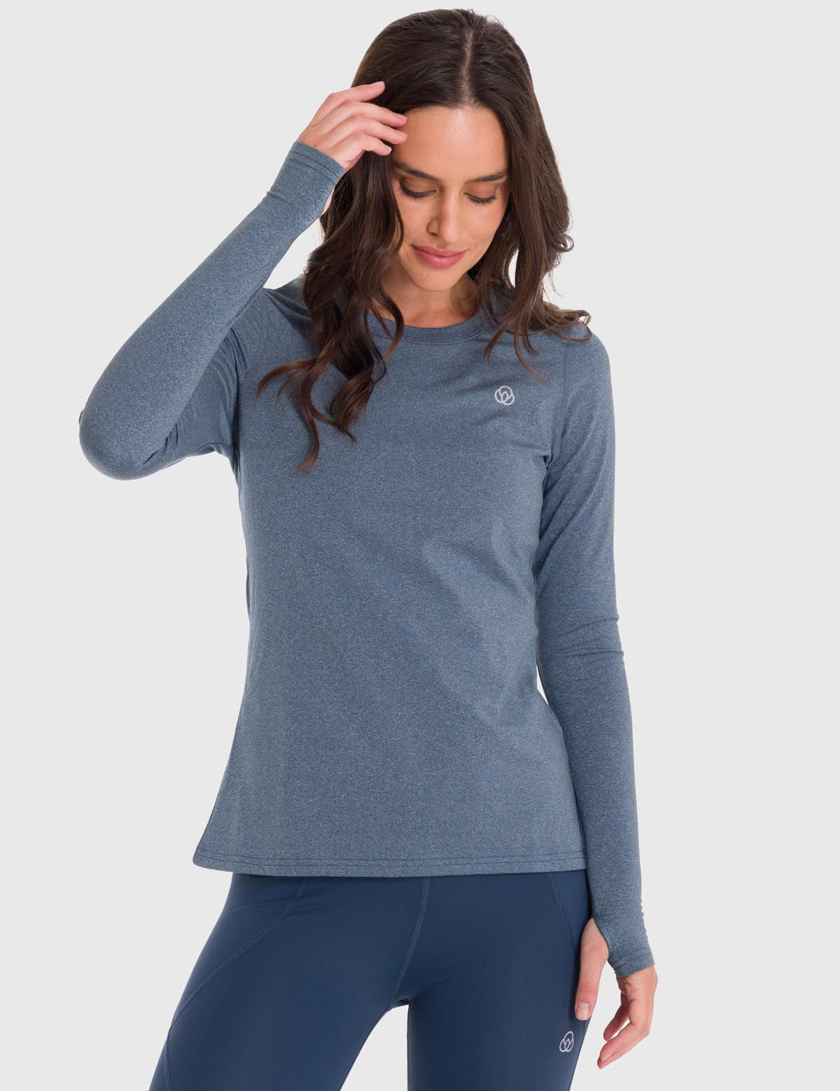 Polo Manga Larga Para Mujer First Layer Azul Bsoul