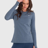Polo Manga Larga Para Mujer First Layer Azul Bsoul