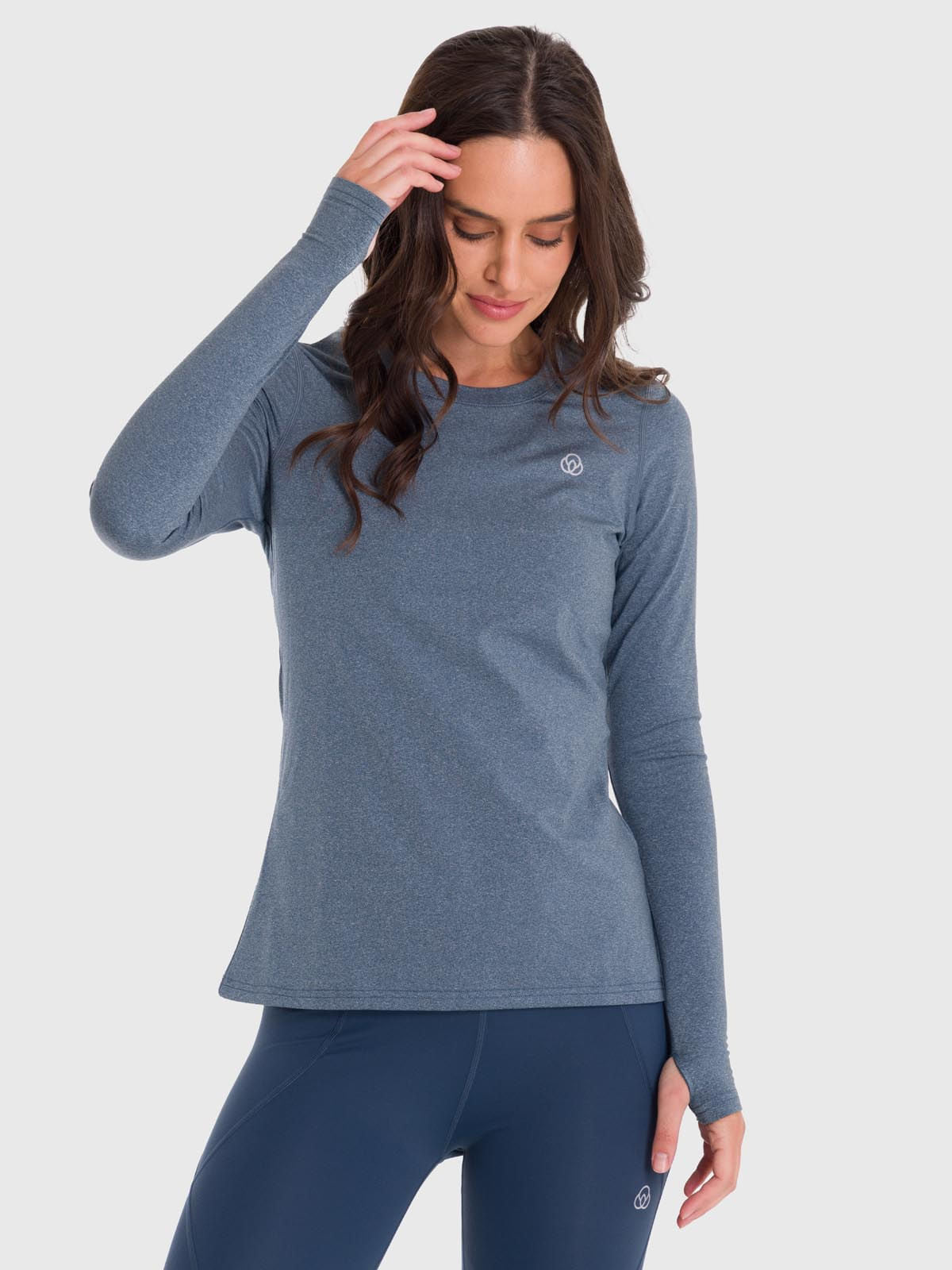 Polo Manga Larga Para Mujer First Layer Azul Bsoul