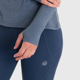 Polo Manga Larga Para Mujer First Layer Azul Bsoul
