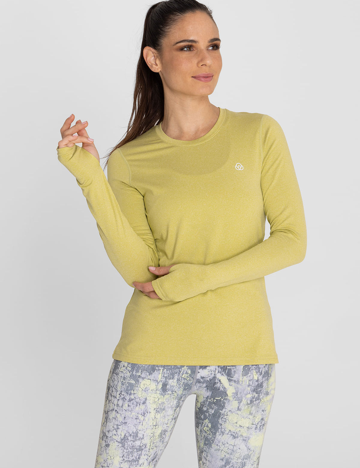 Polo Manga Larga Para Mujer  First Layer Verde Bsoul