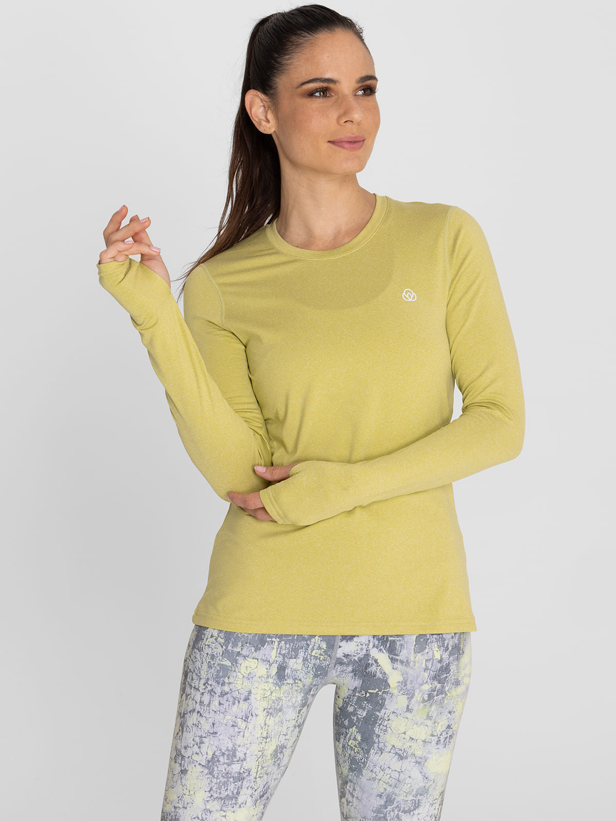 Polo Manga Larga Para Mujer  First Layer Verde Bsoul