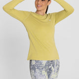 Polo Manga Larga Para Mujer  First Layer Verde Bsoul