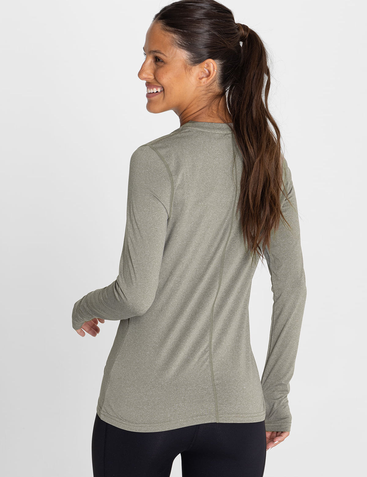 Polo Manga Larga Para Mujer  First Layer Verde Bsoul