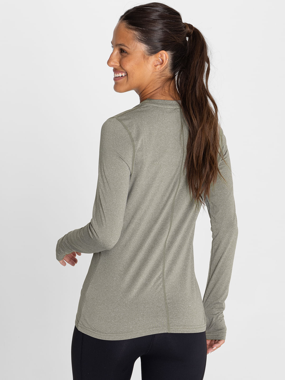 Polo Manga Larga Para Mujer  First Layer Verde Bsoul