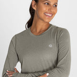 Polo Manga Larga Para Mujer  First Layer Verde Bsoul