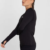 Polo Manga Larga Para Mujer First Layer Negro Bsoul