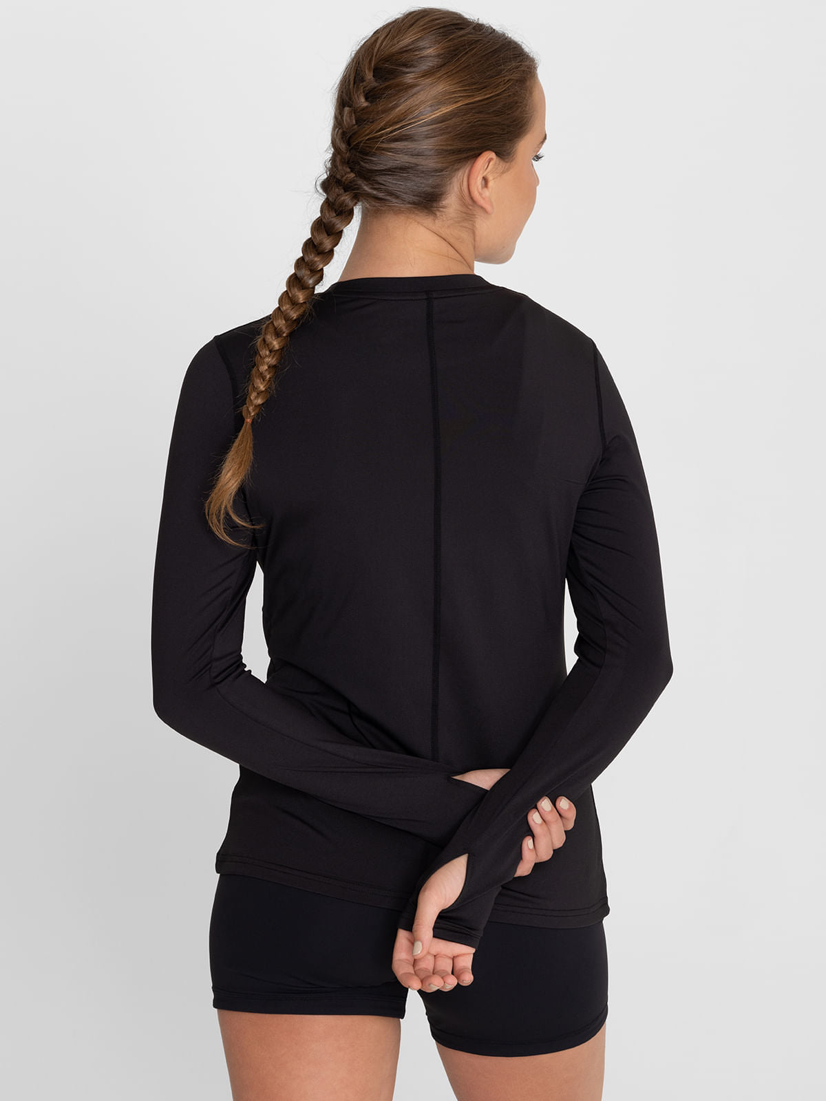 Polo Manga Larga Para Mujer First Layer Negro Bsoul