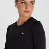 Polo Manga Larga Para Mujer First Layer Negro Bsoul