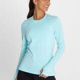 Polo Manga Larga Para Mujer  First Layer Celeste Bsoul