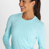 Polo Manga Larga Para Mujer  First Layer Celeste Bsoul