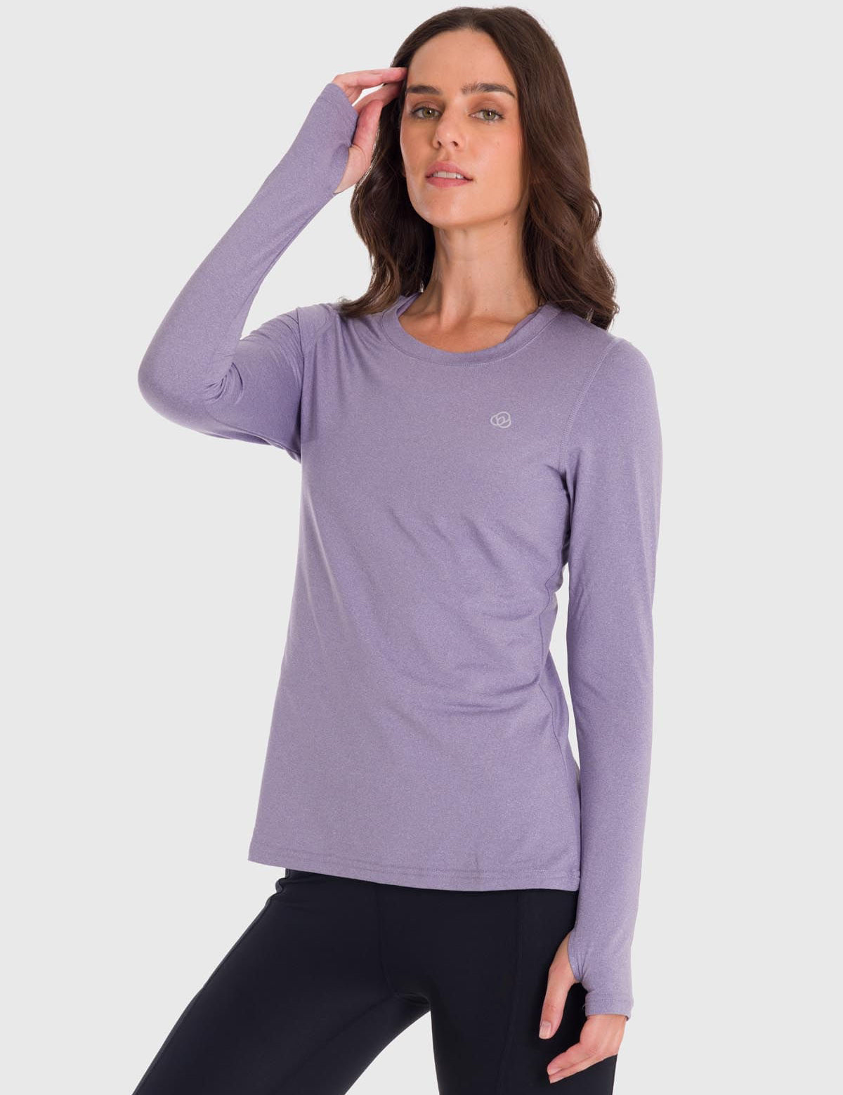 Polo Manga Larga Para Mujer First Layer Morado Bsoul