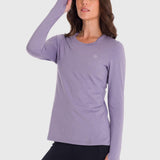 Polo Manga Larga Para Mujer First Layer Morado Bsoul