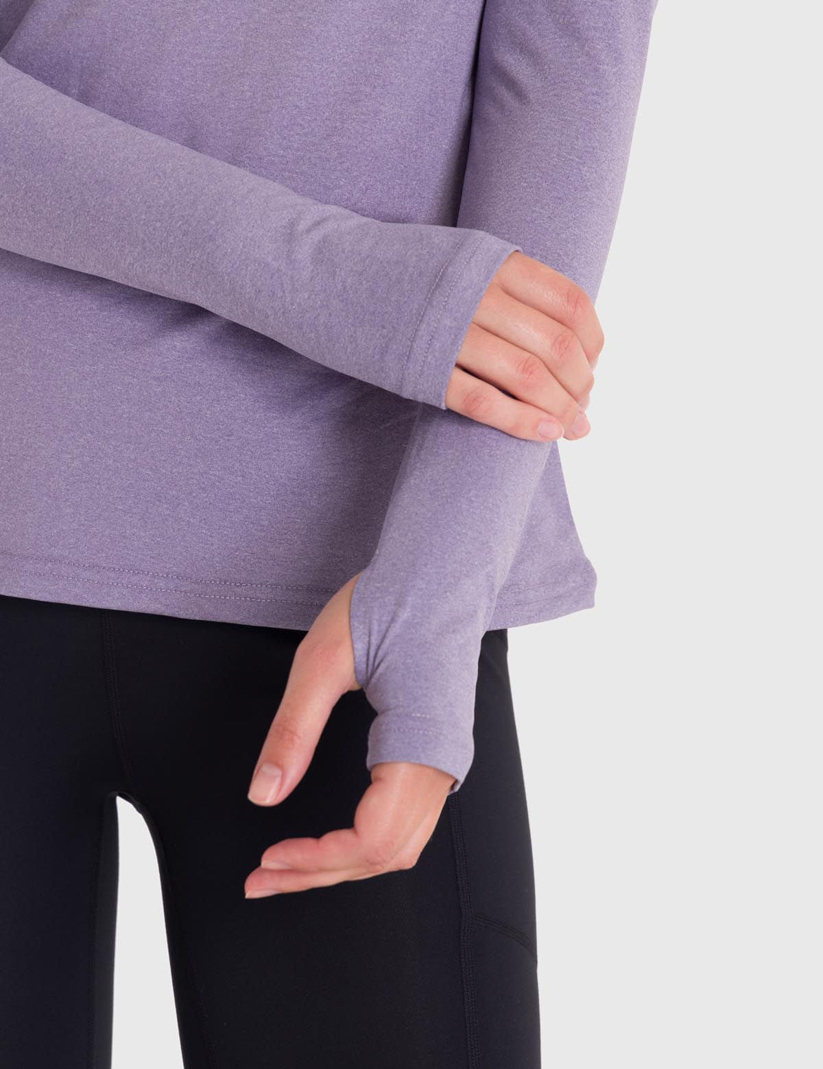 Polo Manga Larga Para Mujer First Layer Morado Bsoul