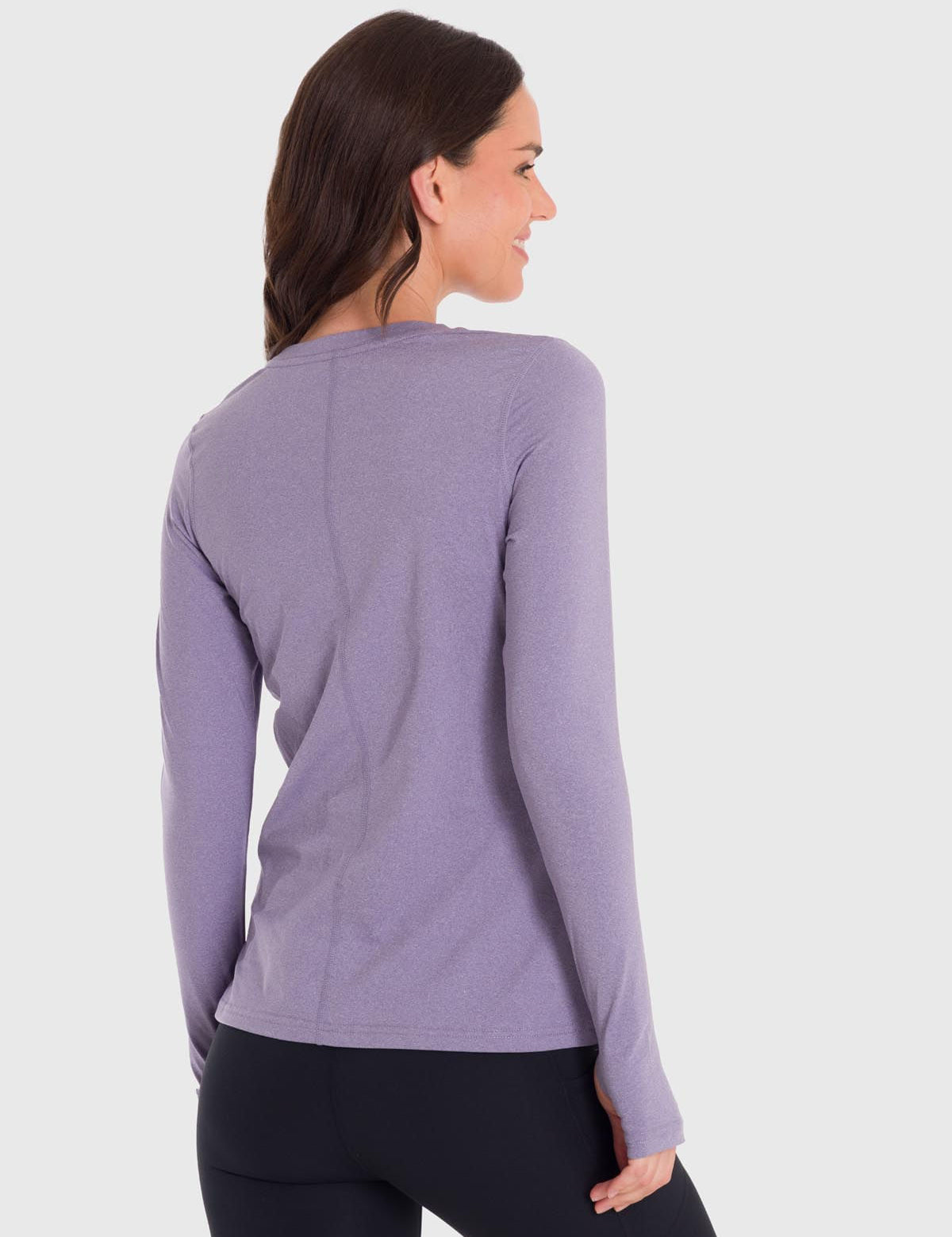 Polo Manga Larga Para Mujer First Layer Morado Bsoul