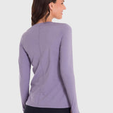 Polo Manga Larga Para Mujer First Layer Morado Bsoul