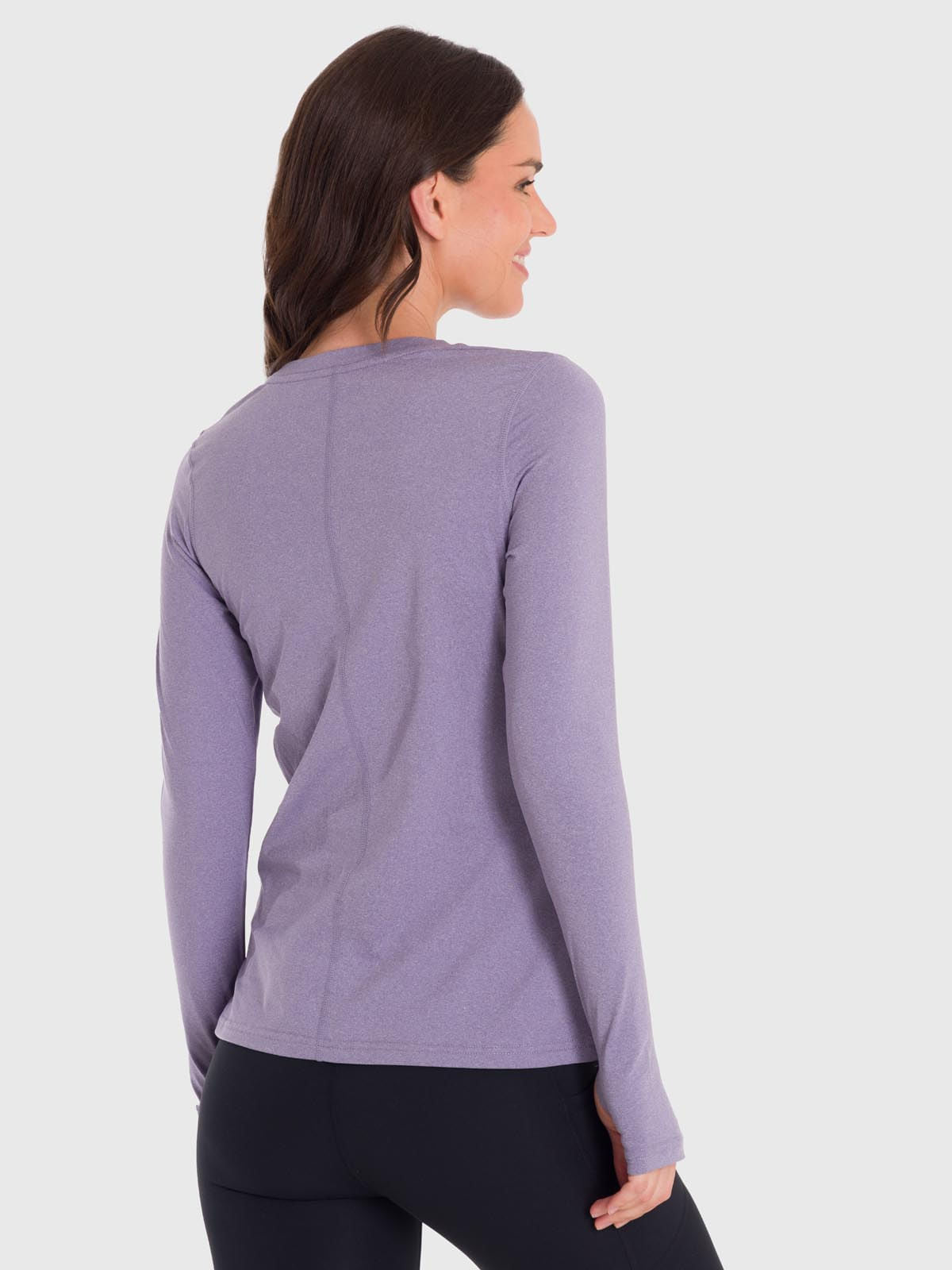 Polo Manga Larga Para Mujer First Layer Morado Bsoul