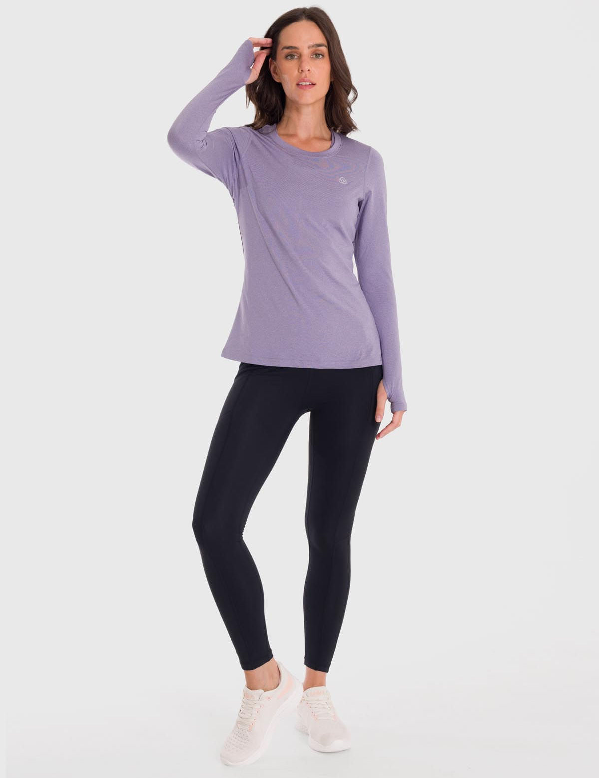 Polo Manga Larga Para Mujer First Layer Morado Bsoul