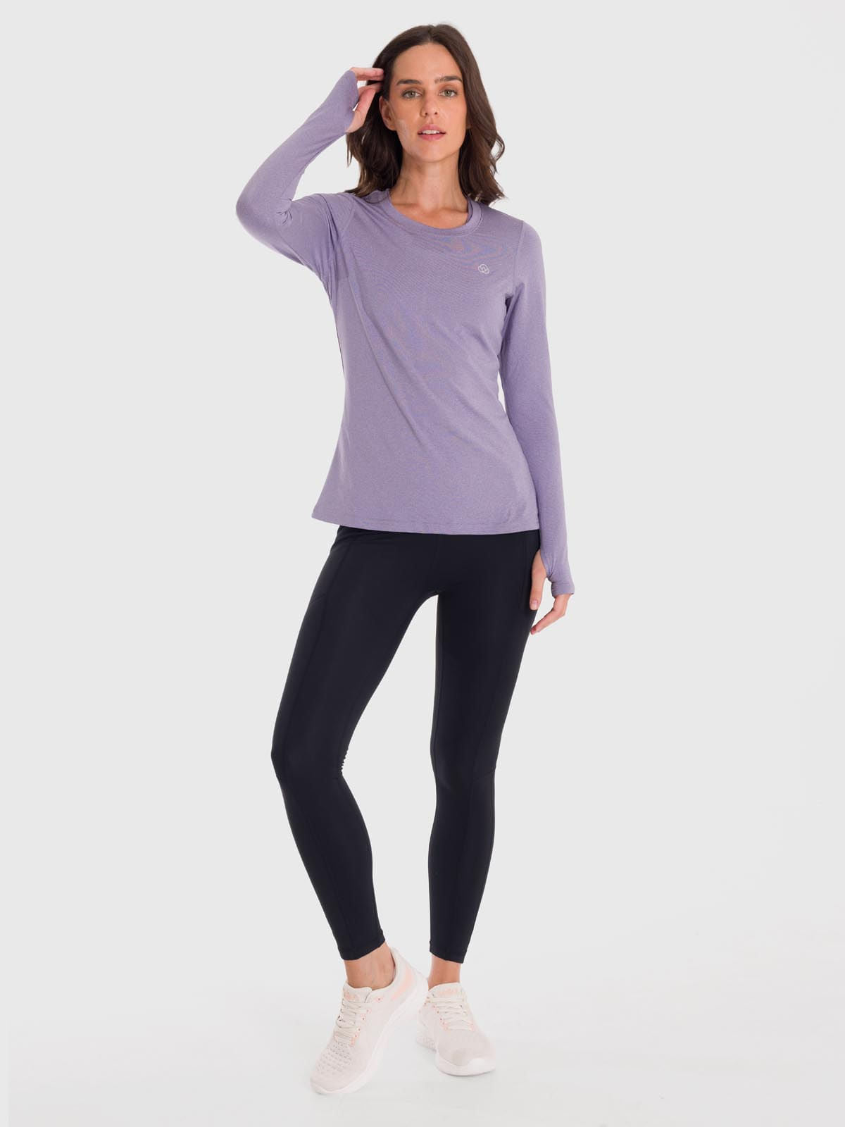Polo Manga Larga Para Mujer First Layer Morado Bsoul