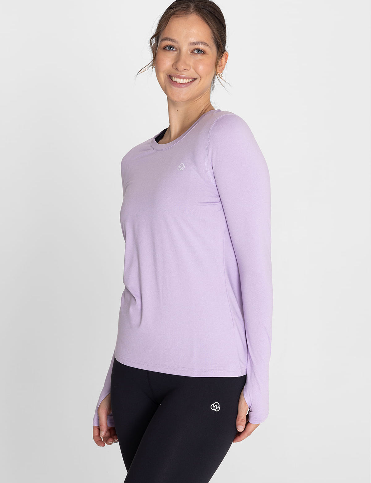 Polo Manga Larga Para Mujer  First Layer Morado Bsoul