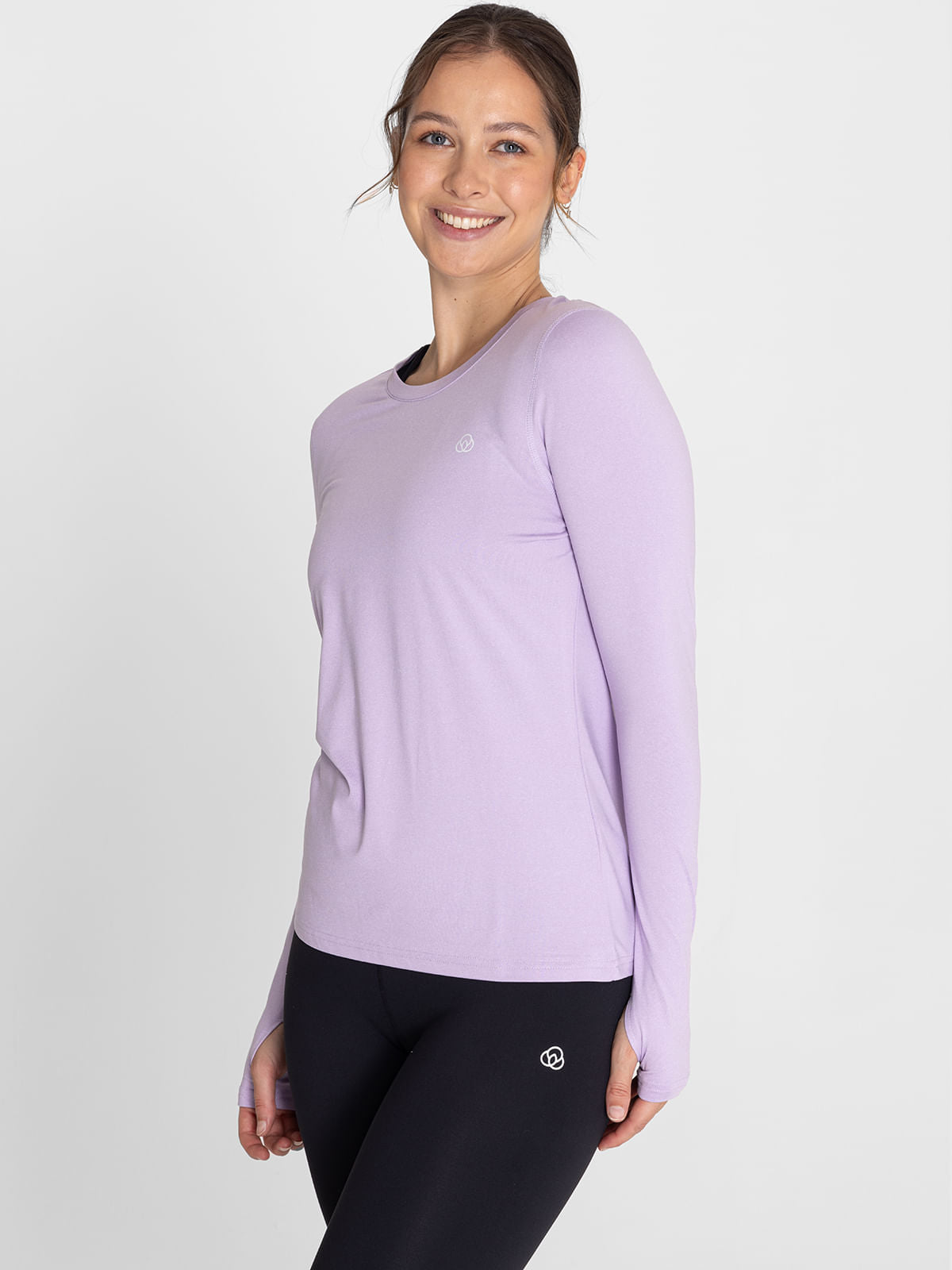 Polo Manga Larga Para Mujer  First Layer Morado Bsoul