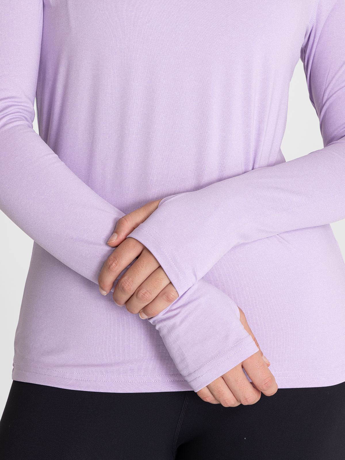 Polo Manga Larga Para Mujer  First Layer Morado Bsoul