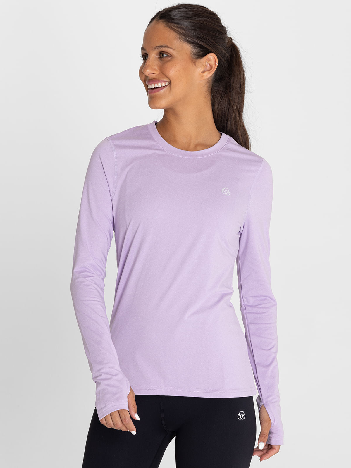 Polo Manga Larga Para Mujer  First Layer Morado Bsoul
