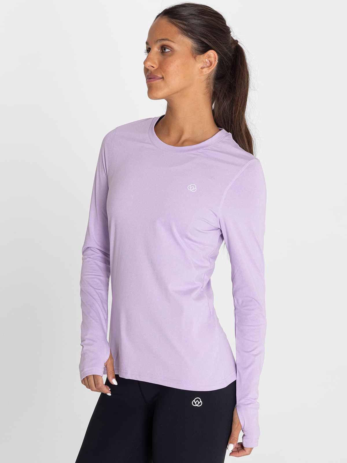 Polo Manga Larga Para Mujer  First Layer Morado Bsoul