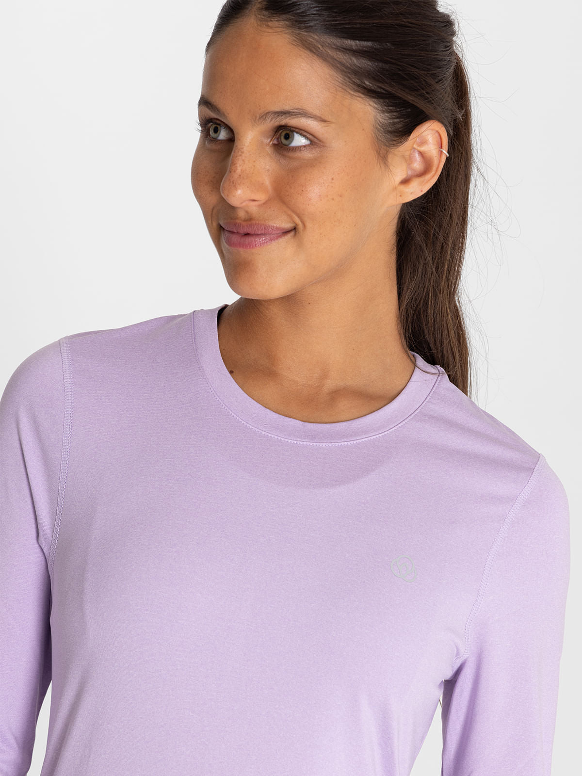 Polo Manga Larga Para Mujer  First Layer Morado Bsoul