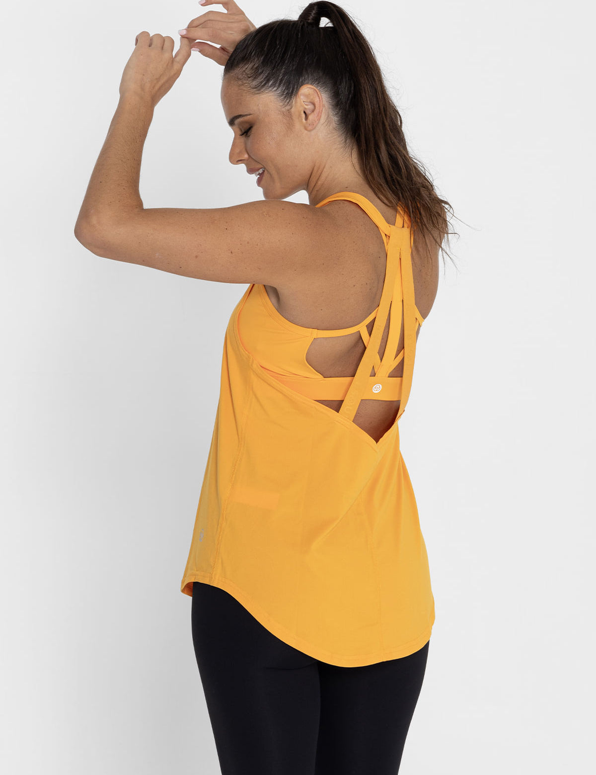 Polo Sin Mangas Para Mujer  Training Tank Naranja Bsoul