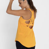 Polo Sin Mangas Para Mujer  Training Tank Naranja Bsoul