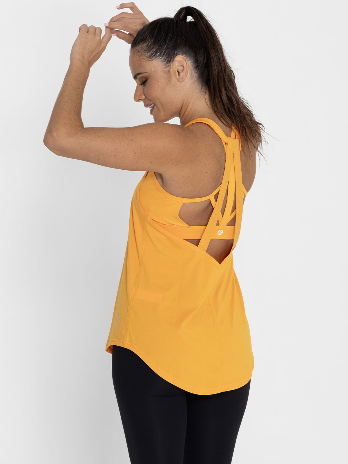 Polo Sin Mangas Para Mujer  Training Tank Naranja Bsoul