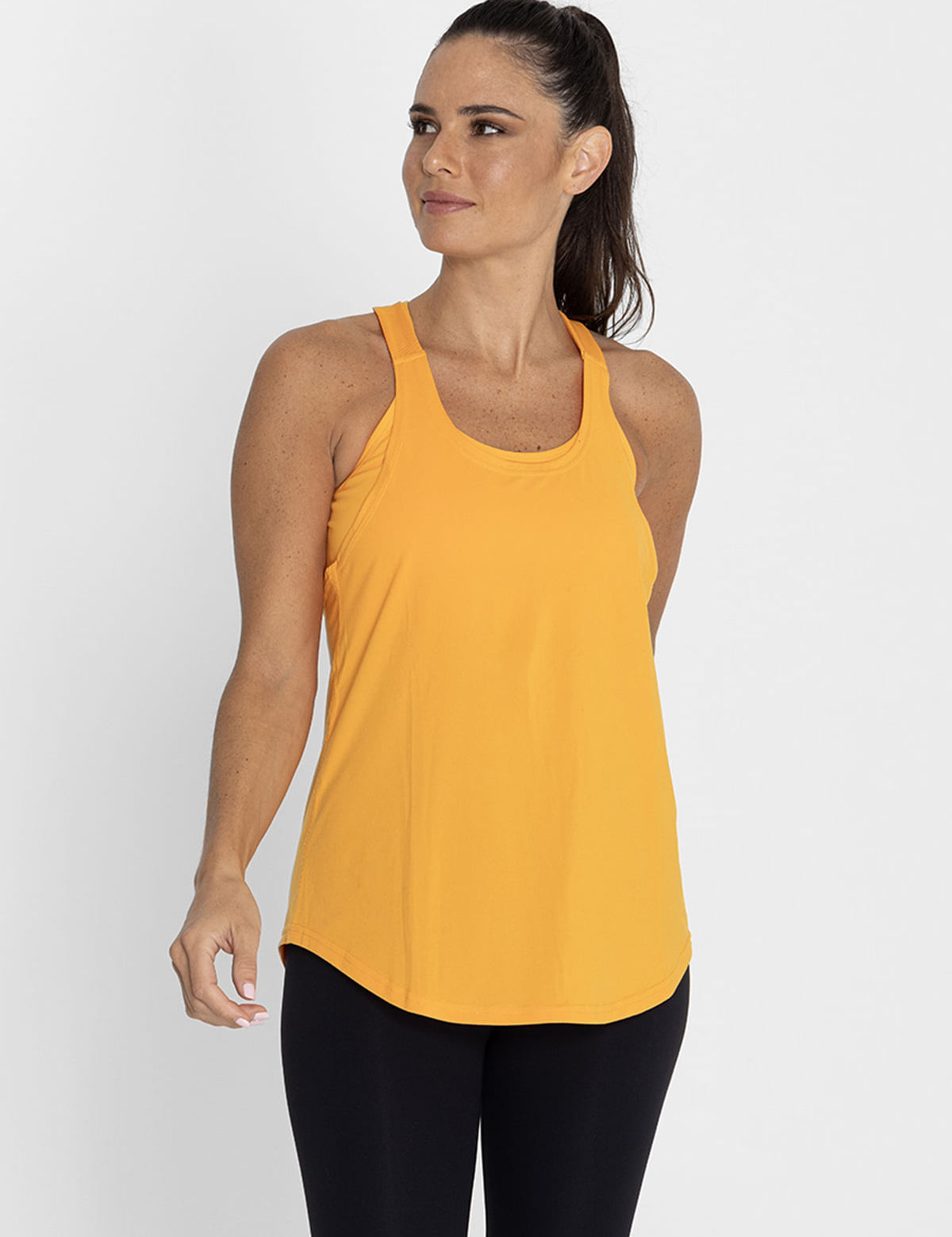 Polo Sin Mangas Para Mujer  Training Tank Naranja Bsoul
