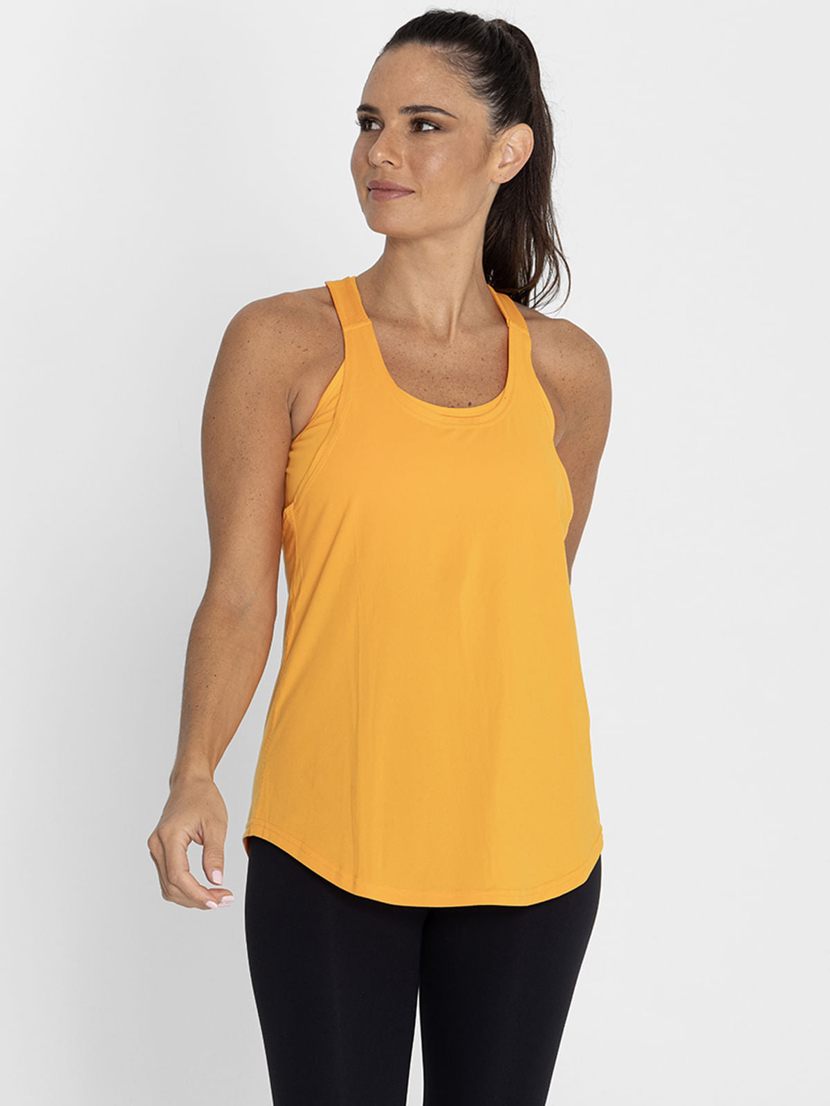 Polo Sin Mangas Para Mujer  Training Tank Naranja Bsoul