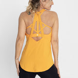 Polo Sin Mangas Para Mujer  Training Tank Naranja Bsoul