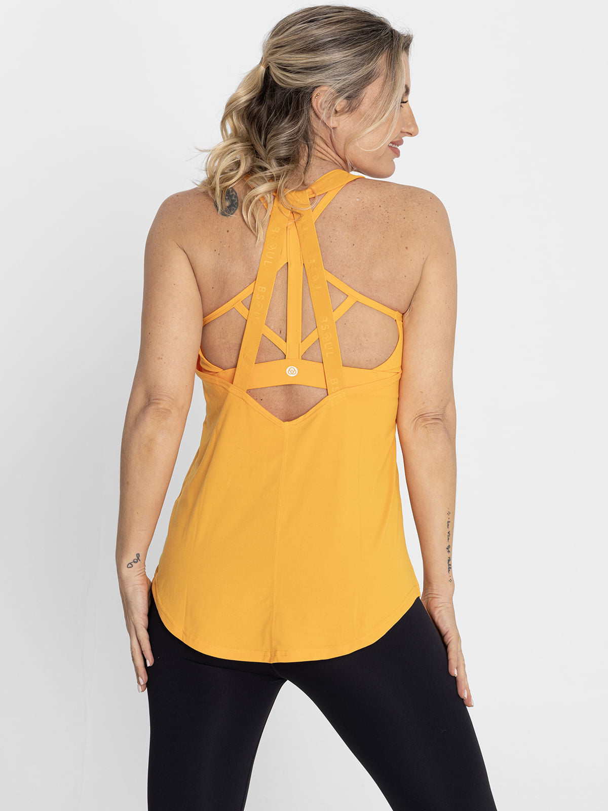 Polo Sin Mangas Para Mujer  Training Tank Naranja Bsoul