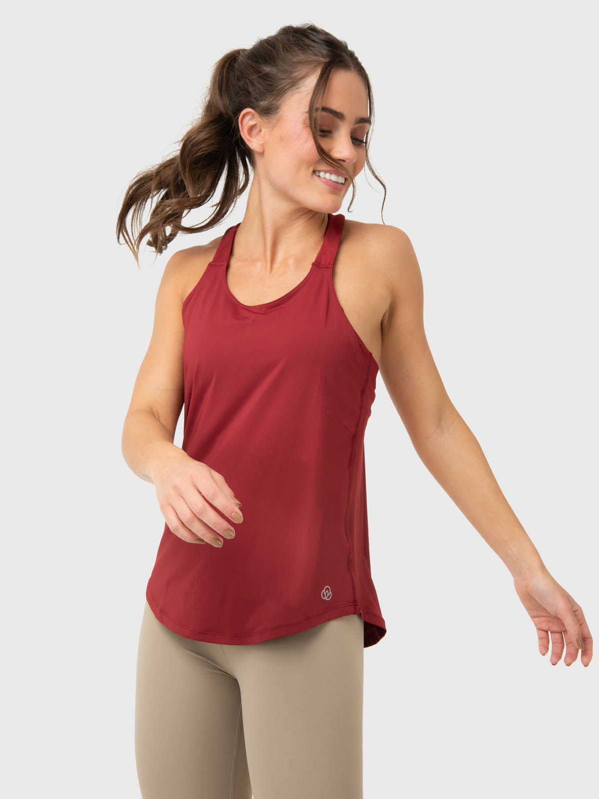 Polo Sin Mangas Para Mujer Training Tank Rojo Bsoul